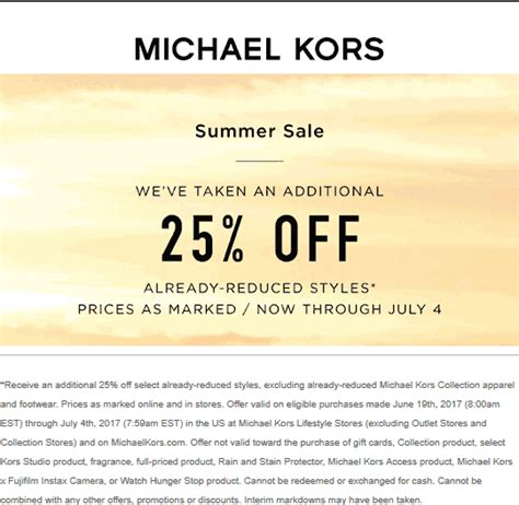 michael kors promo codes june 2020|Michael Kors sale promo code.